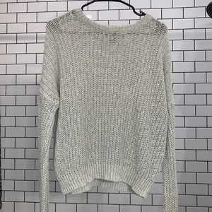 Light gray knitted sweater